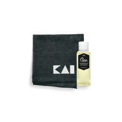 425390000 Kai set manutenzione lame olio di camelia + panno microfribia 40 x 40
